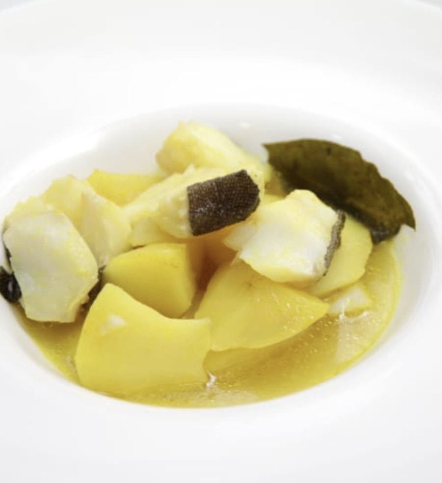 Receta Dantxari Patatas con Bacalao